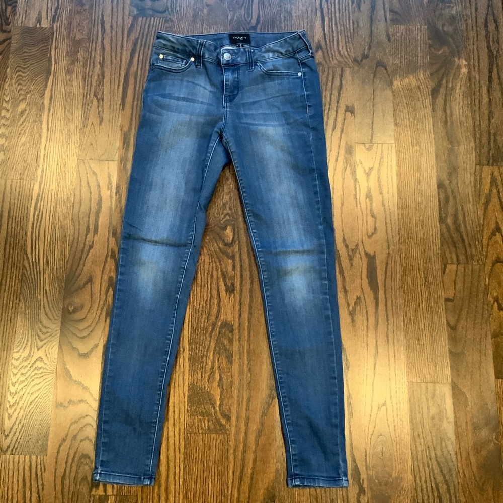 Celebrity pink dark washed denim jeans